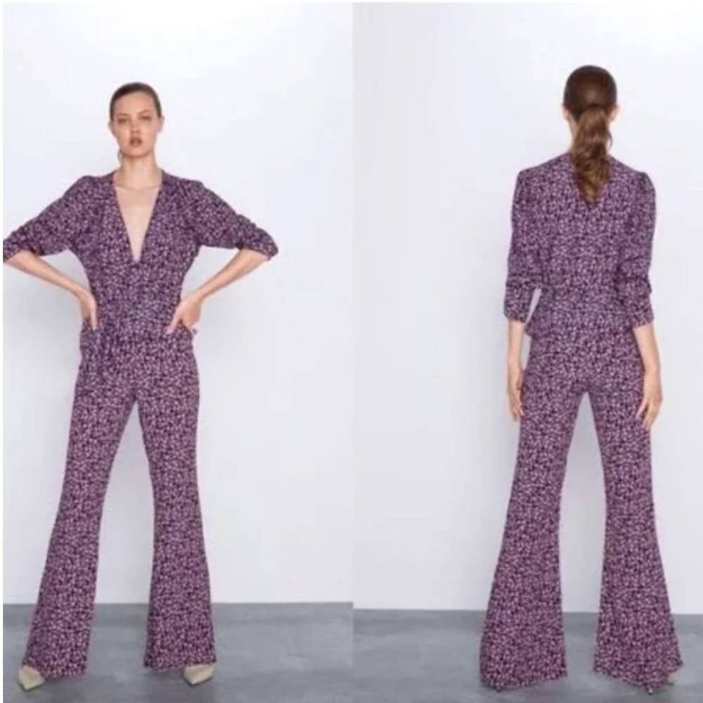 NEW Zara limited edition 100% viscose floral print pants